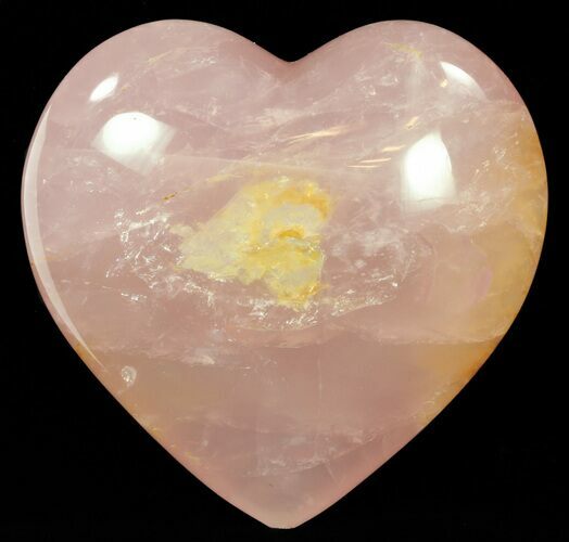 Polished Rose Quartz Heart - Madagascar #62484
